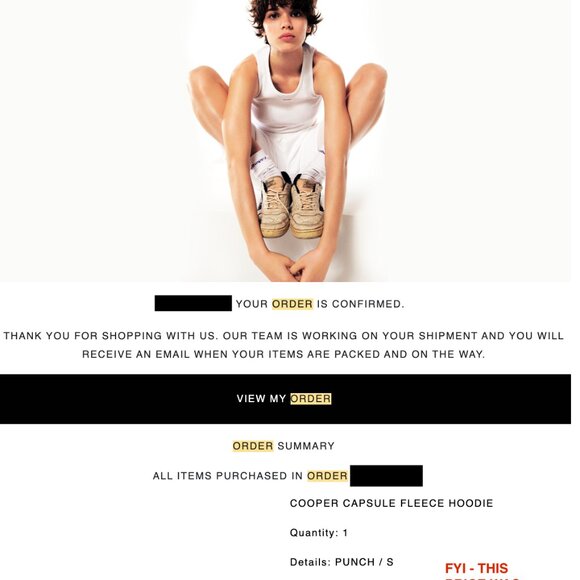 Madhappy Cooper Capsule Fleece Hoodie in Punch - Picture 9 of 9